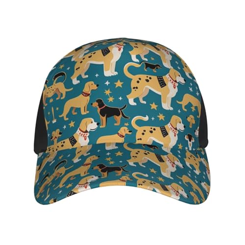 Gorra De Béisbol Impresión De Perro Leal Gorra De Táctico Ajustable Moda Unisex Sombreros, para Playa, Cámping, Exterior, 57-60cm
