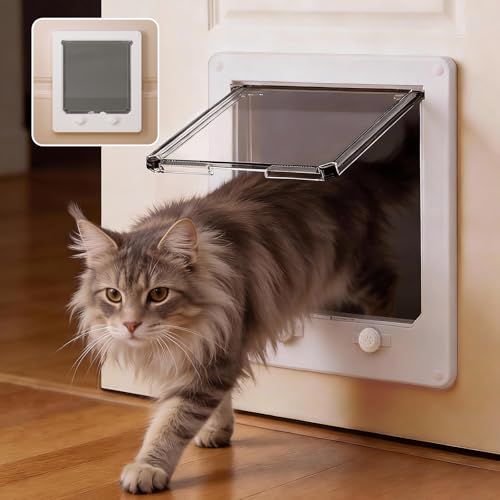 LIBBEPET Cat Door Interior Door, Indoor Cat Doors, X-Large Pet Doors for Cats Up to 25 lbs(Frame Size 9.8
