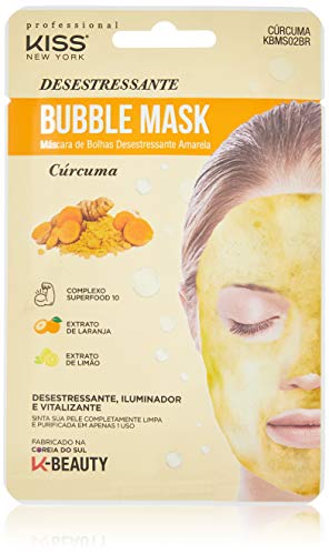 Kiss NY Professional Máscara de Bolhas Amarela - Cúrcuma, Kiss New York Professional