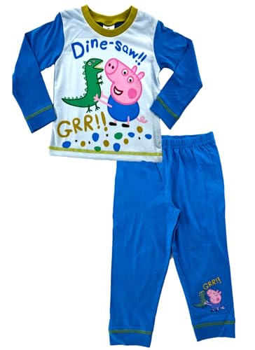 George Pig - Sierra de comedor para niños de 18 meses a 5 años, azul, 4-5 Años