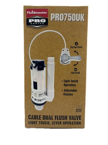 Fluidmaster PRO750UK Pro Lever Dual Flush Valve, White