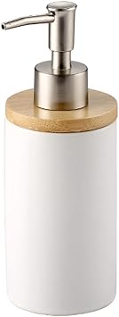 400ml/14 oz Ceramic Liquid Soap Dispenser Lotion Pump Dispenser for Kitchen and Bathroom, Refillable Soap Dispenser Bottle Ideal for Shampoo, Hand Soap, Dish Soap