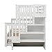 P PURLOVE Twin-Over-Full Bunk Bed Wood Bunk Bed with Twin Size Trundle, Side Storage for Bedroom, Dorm, for Kids, Adults
