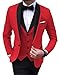 Men's Suit Formal 3 Pieces Slim Fit Shawl Lapel Solid Prom Tuxedos Wedding Groomsmen(Blazer+Vest+Pants) Beige