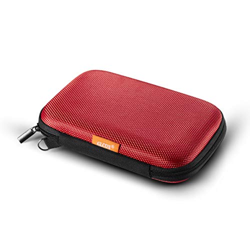 GLCON Hard Protection Passport Case,Rectangle EVA Carrying Bag with Mesh Inner Pocket,Zipper Enclosure and Durable Exterior,Universal Travel Pouch for Cell Phone,External Battery,iPod Touch n Gamepad