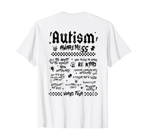Autism World Tour Autism Awareness (on back) T-Shirt