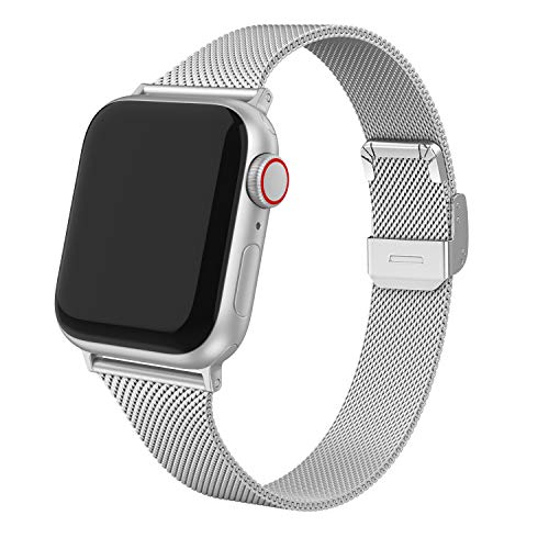Swees Compatible With Apple Watch Bands 41Mm 38Mm 40Mm 42Mm 44Mm 45Mm, Stainless Steel Metal Narrow Slim Thin Replacement Compatible For Iwatch Series 8 7 6 5 4 3 2 1 Se Women, Rose Gold #TOP3
