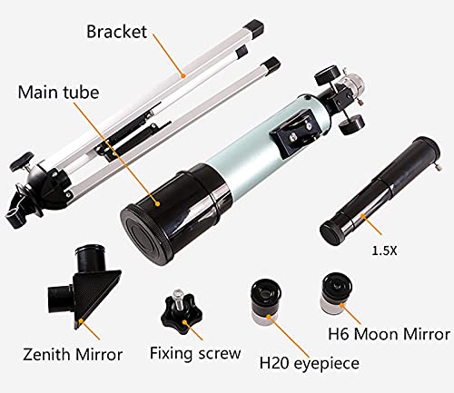 Telescopio Astronómico Refractor HD 50mm con Tripode Alum. miniatura 6