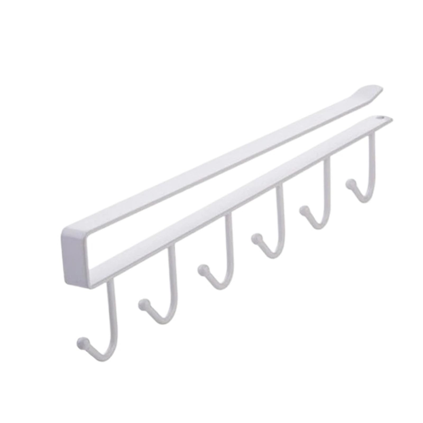 HRXEXSBAM 1pcs Iron No-Drill Under Shelf Hanger, Cabinet Wardrobe Organizer Rack for Kitchen Bedroom Storage
