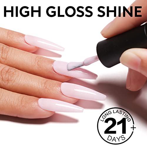 Aimeili Sheer Pink Nude Pink White Gel Nail Polish Soak Off U V Led French Manicure Diy Salon Home Gift For Women Girls Kit Set Of 4Pcs X 10Ml - Kit Set 26 #TOP3