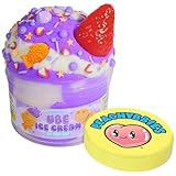 Peachybbies Ube Ice Cream Cloud Slime - Made in USA Premium, 100% Authentic, 7 oz, Scented for Kids, ASMR, Slime Charms, Fidget Toys