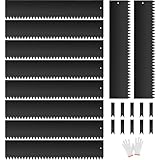 33FT Galvanized Steel Landscape Edging 10 Pack, 40" x 6" Metal Edging for Landscaping with 10Pcs Stakes & Gloves, Metal Garden Border for Garden Design, Yard, Tree Rings, Pathway, Divider