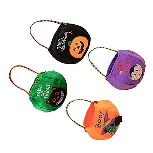 Tomaibaby 4St Halloween Trick Eller Treat Väskor Halloween Tote Bag Goodie Väskor Halloween Godis Korgar För Barn