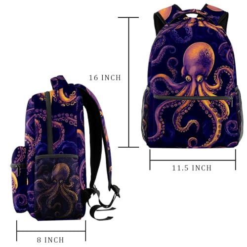 Sac à dos de voyage bleu avec libellule pour école et loisirs - 2