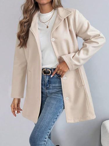 Chic Apricot Womens 2025 Fall Winter Jacket - Elegant Casual Long Sleeve Style (X-Large) - Image 6