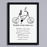  Geschenk beste Freundin bester Freund Kunstdruck Freundschaft Fahrrad Geschenkidee Ediths Art optional mit Rahmen