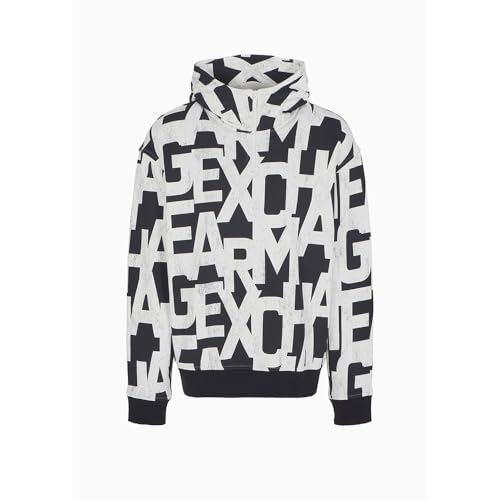 Armani Exchange Men's Ax All Over Block Font French Terry Sweatshirt3