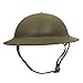 Atlanta Cutlery WWI Doughboy Helmet Replica – Authentic 18 Gauge Steel M1917 U.S. Army Helmet with Adjustable Canvas Liner | Historical Collectible for Reenactment & Display