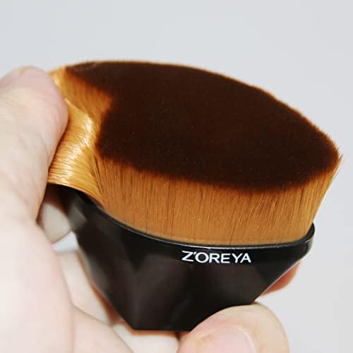 Foundation Brush Flat Top Foundation Makeup Brush Z'OREYA Hexagon Face Flawless Makeup Brushes Powder Brush 55mm Kabuki Brush for Blending Liquid, Cream, Flawless Powder Cosmetics with Protective Case