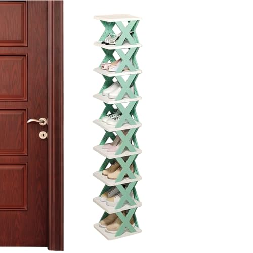 Fyrdyn Zapatero Estrecho y Alto - Organizador Vertical Para Zapatos | Estante Organizador Multifuncional Vertical de Calzado para Entrada Armario Baño y Esquina