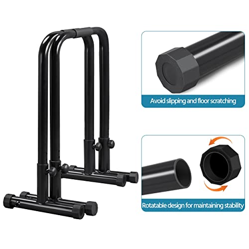 Yaheetech Adjustable Dip Station Pull Up Bars Body Press Bar Exercise for Home/Gym Muscular Training - Image 5