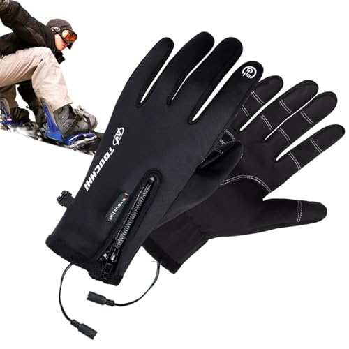 Gants thermiques électriques - Gants de moto avec écran tactile - Gants thermiques imperméables et coupe-vent pour femme et enfant - Pour la chasse, le camping