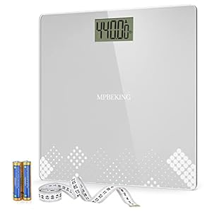 Scale for Body Weight 440lbs(200KG), MBEKING Bathroom Scale with Baby, Pet Mode Highly Accurate Extra Wide Smart Digital Scales Heavy Duty Weight Scale Includes Batteries(Grey)