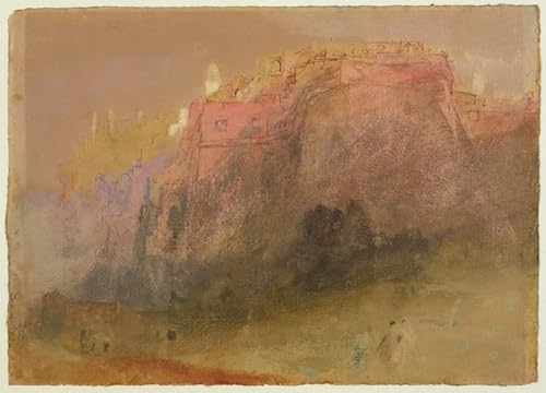 XcBAIHOUD Famous Painting Pictures Printed Wall Art Graffiti Luxembourg C Wc Gouache Und Pen by Mallord William Turner Posters and Prints for Home Decor 60x90cm