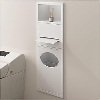 This Waterproof Stainless Steel Wall-Mounted Shower Caddy & Recessed Storage Bin for Bathroom Essentials -, Rust-Resistant for Space-Saving Solutions