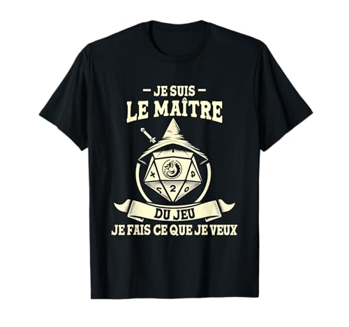 Cadeau Maitre Jeu De Rôle Fan JDR RPG D20 Noël Drôle Geek T-Shirt