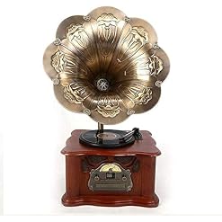 Gramophone rétro Vinyle Tourne-Disque Bois Subwoofer Bluetooth Ancien Radio phonographe Cadeau Ornements décoration de… - Les Beatles, Paul McCartney, John Lennon, RIngo Starr, George Harrison