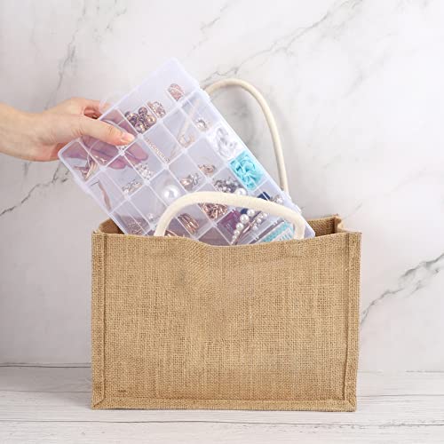 Uoony 3 Pack 36 Grids Plastic Organizer Box Craft Storage With Adjustable Dividers, Bead Organizer Container For Earrings Fishing Tackles Crafts Jewelry Thread With 400Pcs Label Stickers #TOP6