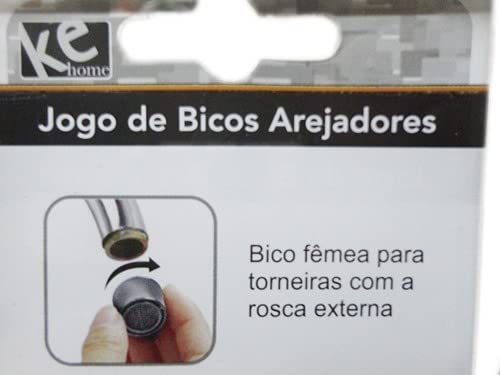 Kit 2 Bicos Arejadores Pia Torneira Filtro Rosca Chuveirinho