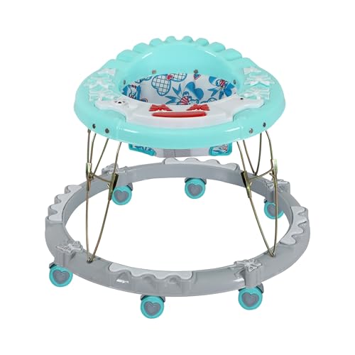 Image of Dbolt Baby Activity Walker, 360 Wheels, Detachable Musical Toy Bar, 6-18 Months, 15kg Capacity (Butterfly-Sea Green)