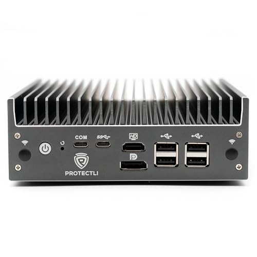 Protectli Vault Pro VP2440-4 Port, Micro Appliance/Mini PC - Intel N150, 2X 10G SFP+ NICs, 2X 2.5G NICs, DDR5 RAM, 32GB eMMC on-Board, M.2 SATA SSD Storage, AES-NI, 16GB RAM, 250GB SSD