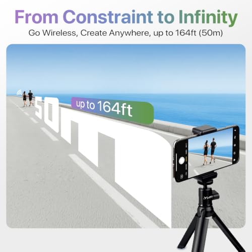 Image of Moman Vlog Selfie Monitor Screen for iPhone 7-17 Series, 4K 60fps & Encrypted Private P2P Wireless, Magnetic Back Camera Monitor, 164 ft Range for TikTok, YouTube, Vlog Photo & Video Kits, Matte Black