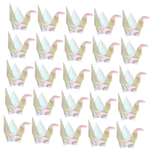 Grues papier origami blanches 100 pièces prêtes à poser pour mariage