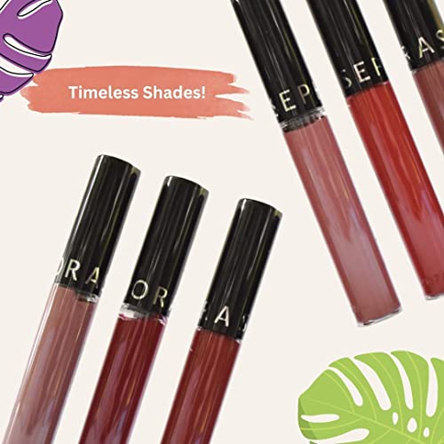 Sephora Collection Wishing You Cream Lip Stain Set:: 13 Marvelous Mauve, 94 Cherry Moon, 23 Copper Blush, 41 Vintage Rosewood, Always Red, And 96 Red Velvet #TOP3