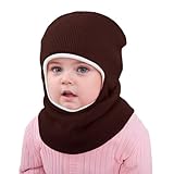 Schlupfmütze Kinder Warme Wintermütze Mädchen Jungen, Niedlich Schalmütze, Weiche Kuschelige Plüsch Sturmhaube, 3 in 1 Fleece Gesichtsmaske Schal Mütze Kinder