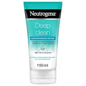 Neutrogena Deep Clean huidverfijnende peeling, zachte waspeeling met glycolzuur, reinigingspeeling, bescherming tegen…