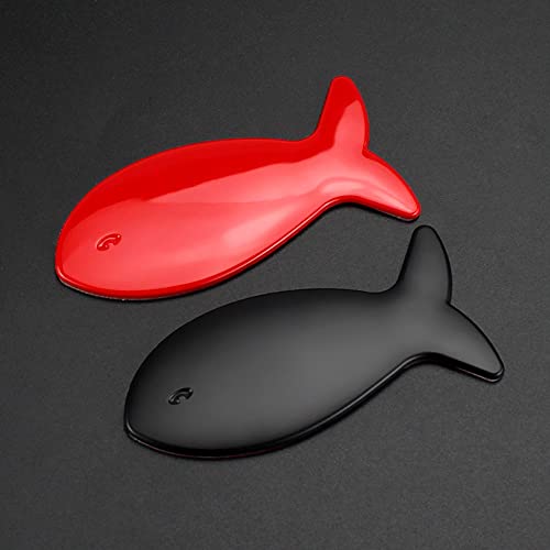 Image of YSY Logo Emblem Badge 3D Metal Decals Stickers Decoration Cars,Trucks,Motorcycle (Fish Red)