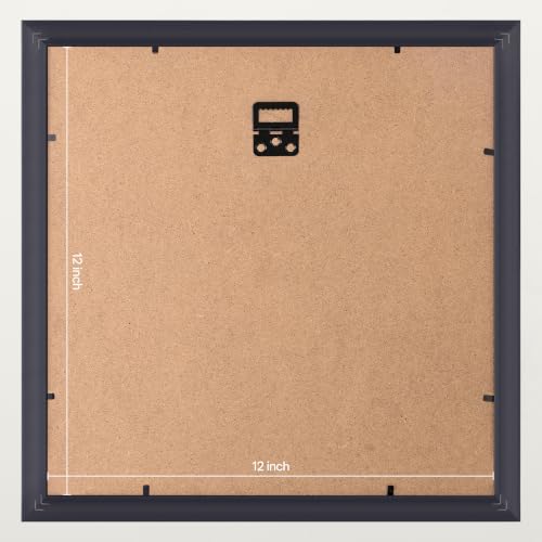 Image of eletecpro 12x12 Vintage Picture Frame, Glass Cover, Bronze Gold, 2-Pack | Display Photo 8x8 with Mat or 12x12 without, Wall Mount