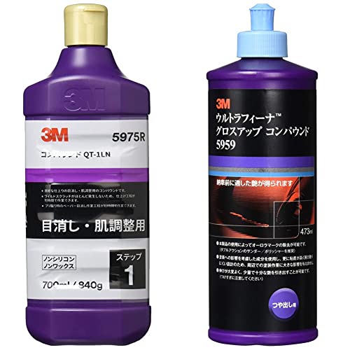 3M コンパウンド QT-1L & QT-2L セット Amazon | 3M コンパウンド QT-1LN 5975R 目消し・肌調整用/液状 700ml