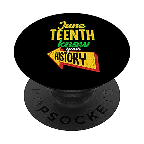 Juneteenth Conosci la tua storia 1865 Freedom Day Black Pride PopSockets PopGrip Intercambiabile