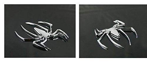 NISSING JUMUU 2PC Logo Carro 3D Metal Aranha Cromo Emblema Adesivo Autoadesivo Decalque Adesivo Supe