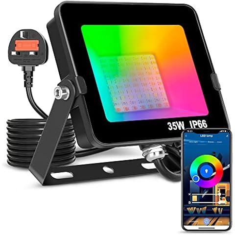 Ausyde 35W Smart RGB Floodlight with Bluetooth Control Cover