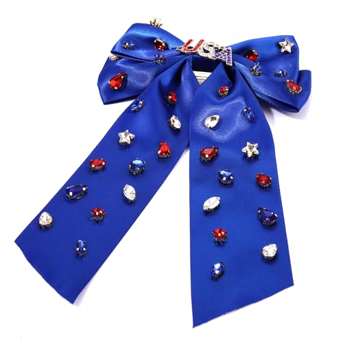Pinzas para cabello con diseño bandera americana 4 de julio miniatura 4