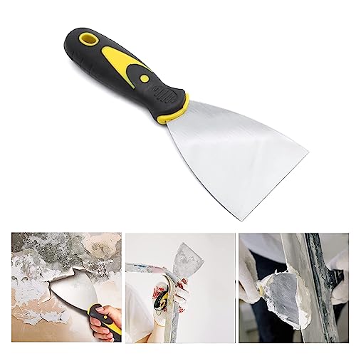Stainless Steel Wallpaper Scraper - Wall Scraper Paint Stripper Scraper Tool for DIY Decorating Paint Removal, 4 inches