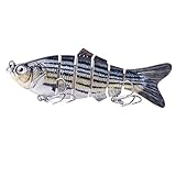 HUFFA 6 Jointed Swimbait Sinking Wobblers Fishing Lures Crankbait for Pike Hard Artificial Baits Trout Bass Fishing Tackle Lure (Color : CC21-13)