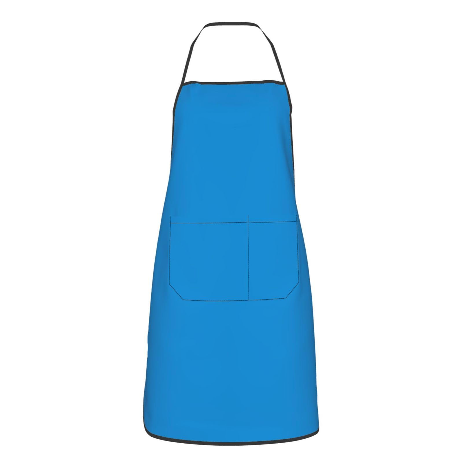 DTGPRO Solid Color Blue Apron. Soft And Skin -Friendly, With Pockets, Which Can Be Convenient To Place Items To Be Used At Hand.